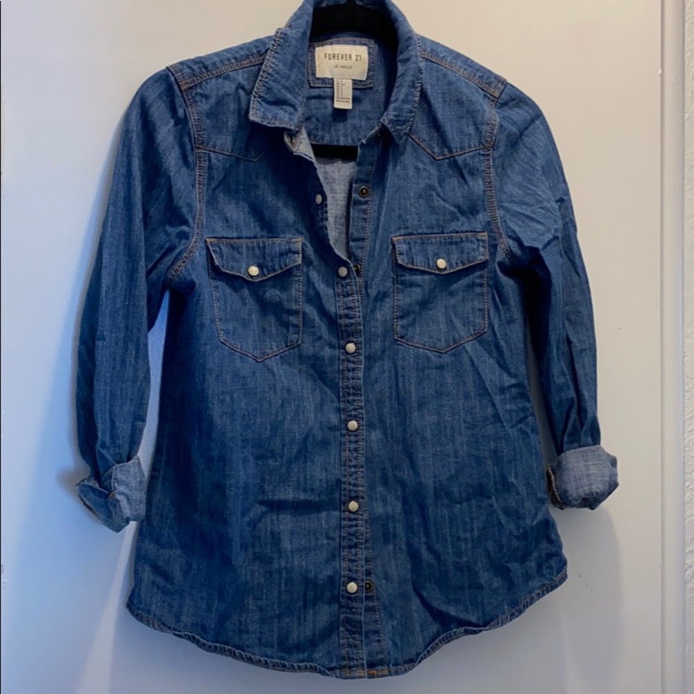 Denim button up shirt